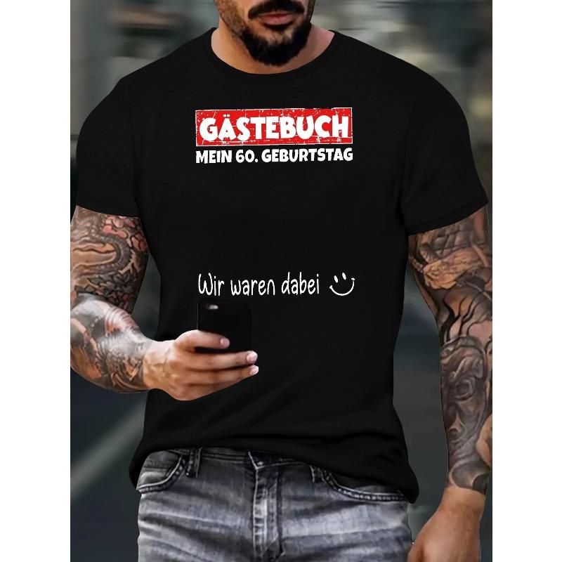 My 60Th Birthday Men'S Short Sleeve T-Shirt Summer Top, Round Neck, Relaxed Fit
