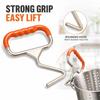 Turkey Fryer Basket Lifter Hook, Stainless Boil Basket Extractor with Ergonomic Non-