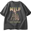 Milf Mann Ich Liebe Frösche Lustiges Skelett Labyrinth T-Shirt Sommer Herren Damen Lässig Baumwolle Mode Streetwear Y2K T-Shirt Top