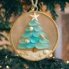 4PCS Durable Acrylic Christmas Hanging Decorations 2D Flat Design Christmas Tree Ornament for Indoor Decoration