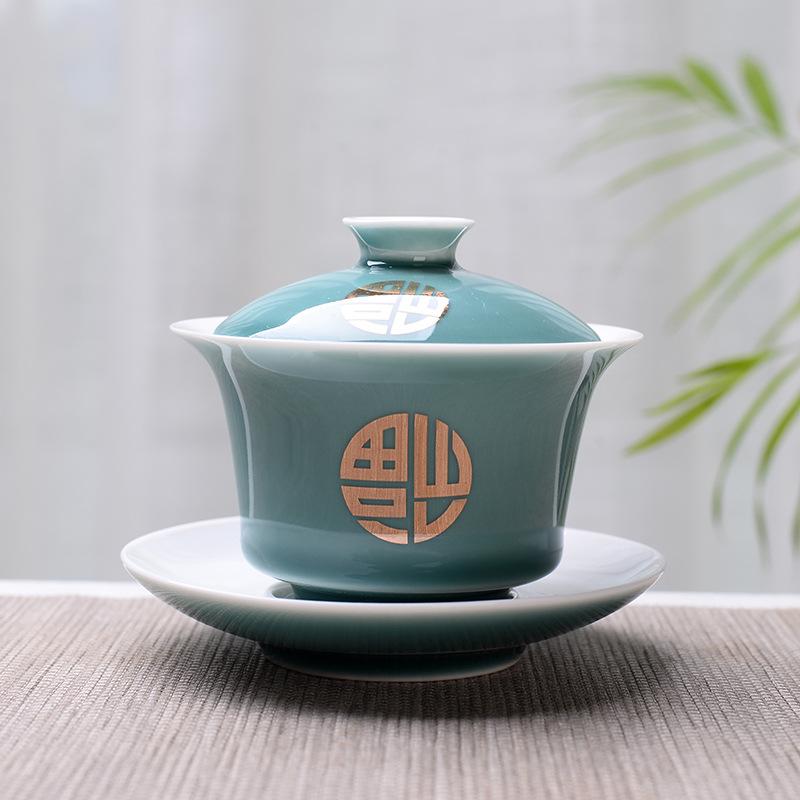 Chinese Traditions Gai Wan Tea Set Bone China Tea Sets Dehua Gaiwan Tea Porcelain Pot Set For Travel Beautiful And Easy Kettle