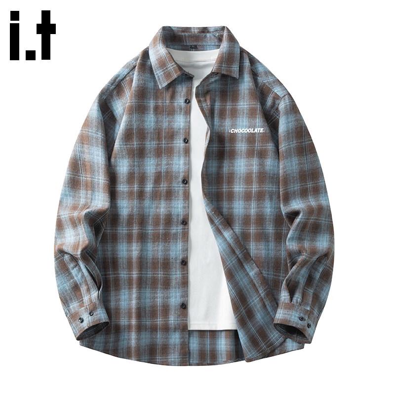 CHOCOOLATEit Men s American Plaid Long Sleeve Shirt 2XL