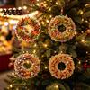 Faux Diamond Painting Craft Set 4Pcs Hanging Art Kit for Christmas Tree, DIY Mini Diamonds Kits Ornament Kit, Acrylic Window Pendant Adults Beginners