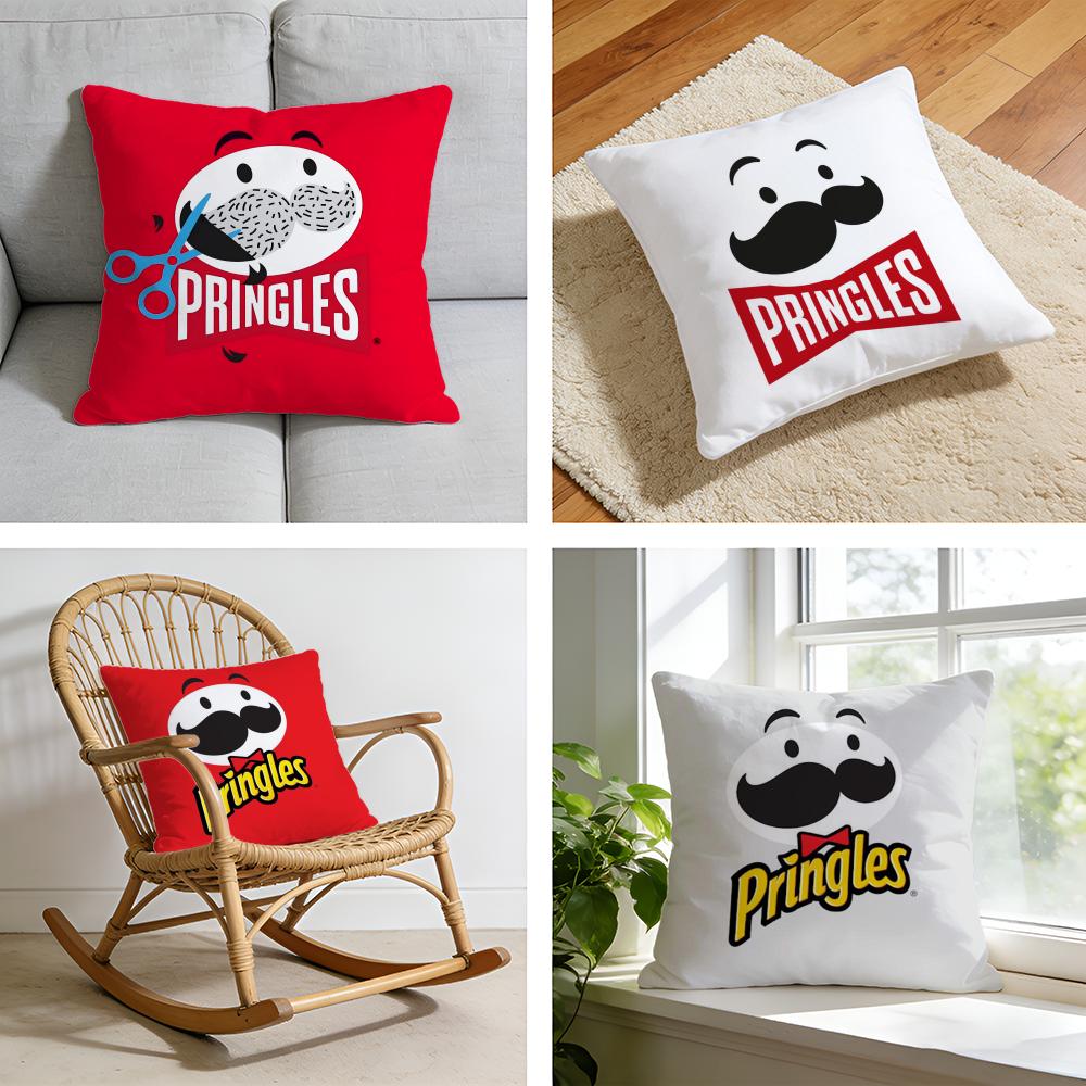 Classic potato PPringles Cushion Cover Short plush pillowcase for bed sofa carwashable