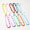 10pcs Crafts Safety Pins Brooch Metal Sewing Pins 61x17mm Clothes Pins with 3 Loops for Tags DIY Jewelry Making Accessories