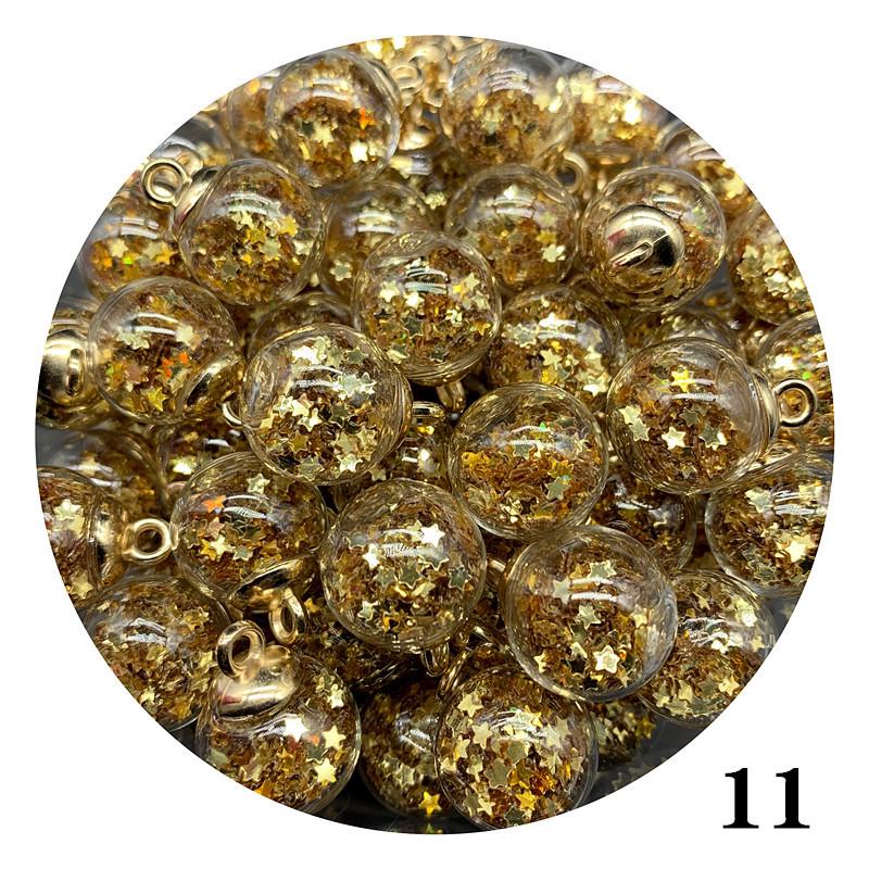 Star Sequin Glass Ball Pendant for Nail Art, Necklaces, Hair Accessories & Keychains
