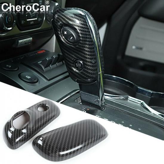 Center Console Gear Shift Knob Head Cover Trim Decor for 2009-2014 Ford F150 2pc