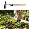 Weeding Rake Detachable Design Manganese Steel Garden Weeder Rake with Sharp Tip Wide Teeth Soil Penetration Rake