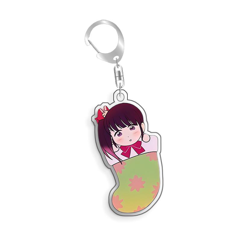 For Demon Slayer Genya Shinazugawa Tsuyuri Kanao Rengoku Kyojuro Acrylic Selfmade Cartoon Anime Keychain Pendant Toy Gift 5cm
