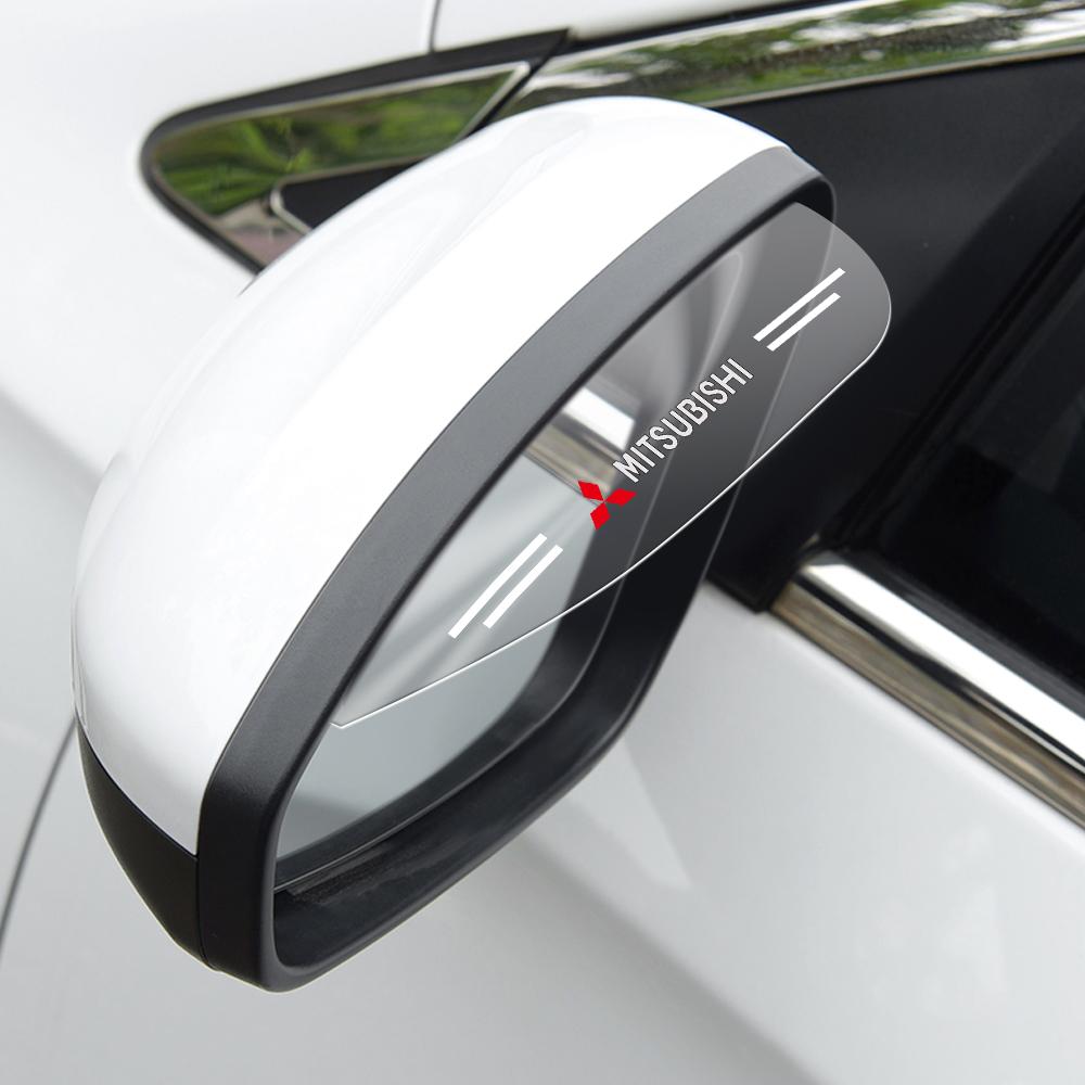 Przezroczysta Osłona Przeciwdeszczowa na Tylną Szybę Samochodową Osłona Przeciwdeszczowa na Lusterko Wsteczne do Mitsubishi Ralliart Lancer Outlander Colt L200 ASX