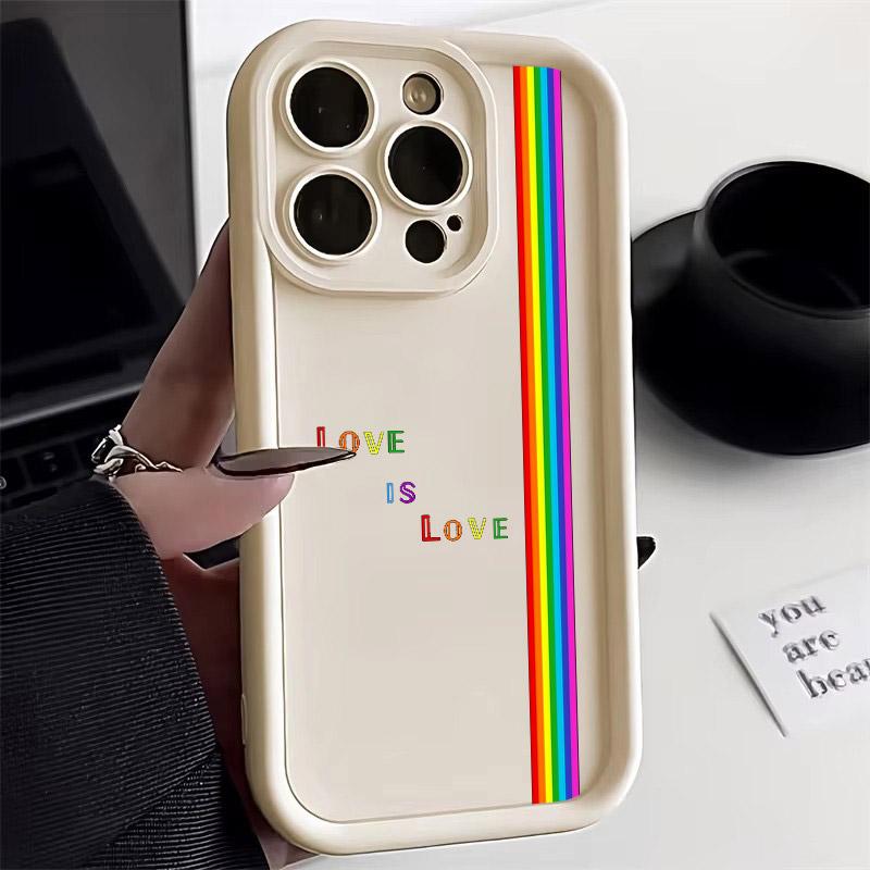 LGBT Rainbow Pride Flag Lesbians Soft TPU Case For iPhone 16 15 11 13 14 12 Pro Max 15 Plus Mini Case 16Pro Silicone Phone Cover