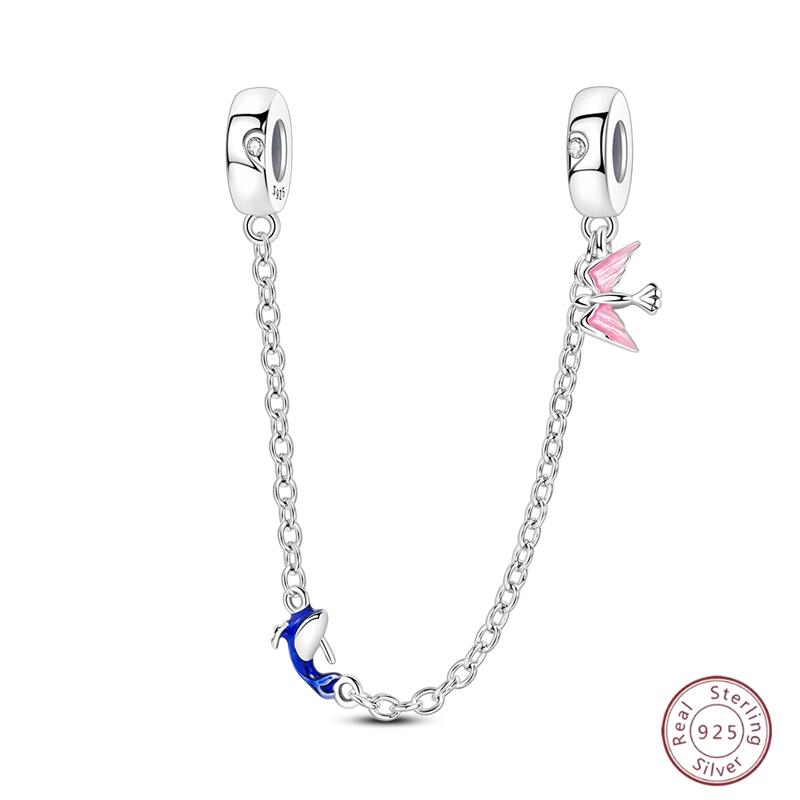 Copper Safety Chain Rainbow Flower Inlaid Zirconia Beads Suitable For Original Bracelet Bracelet Diy Jewelry