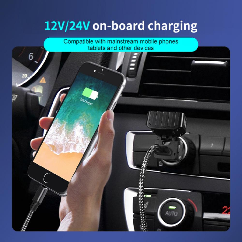 1pc LED Flashlight Car Charging 180/200LM Outdoor Flashligh Car Cigarette Lighter Socket Light  Camping  Emergency Lantern Torch