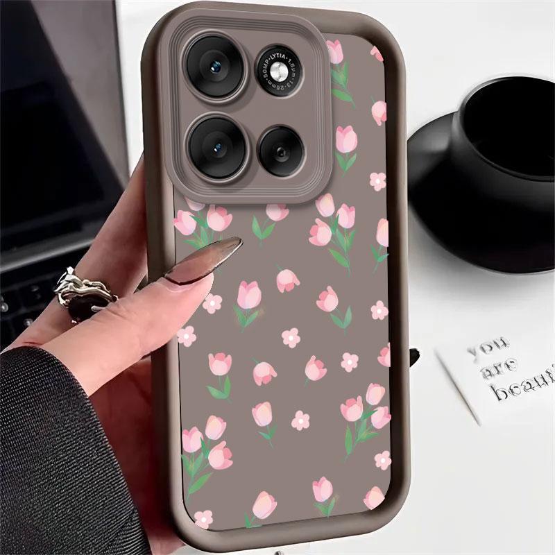 Tulip Flower Phone Case For Motorola Moto G86 G56 5G G 86 G56 MotoG56 MotoG86 Case Shockproof Soft Silicone Protect Cover Bumper