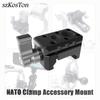 NATO Clamp Quick Release NATO Lock Clamp with 1/1 Inch and 1/8 Inch Thread Cold Shoe Mount Camera Cage Expansion Accessories