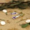 Amethyst Sterling Silver Ring: Faceted Gemstone, Open Design