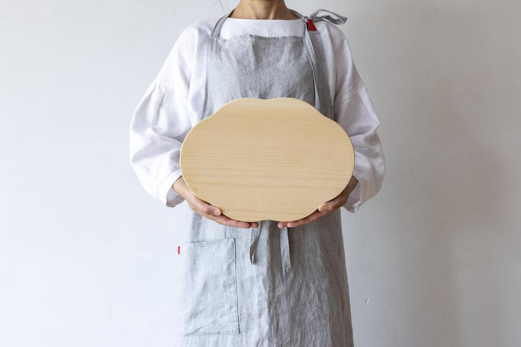 Bucată din lemn de ginkgo ciocănitoare, fabricată în lemn natural de ginkgo, nor de tăiat, Japonia, lemn, placă, (M)