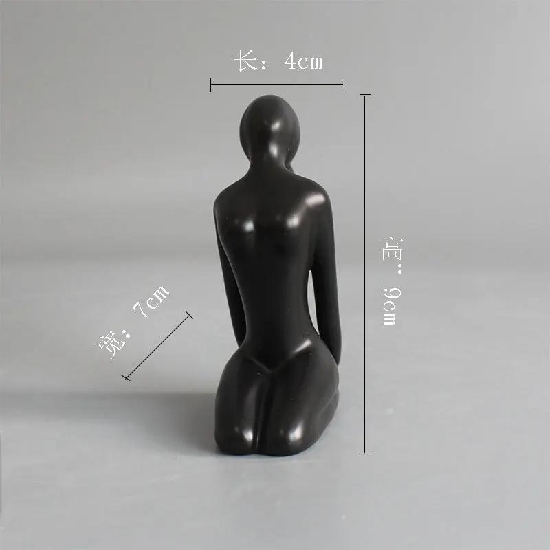 Modern Yoga Girly Abstract Ornaments White Porcelain Figures Living Room Decoration Lady's Gifts Angel Fairy Garden Home Decor