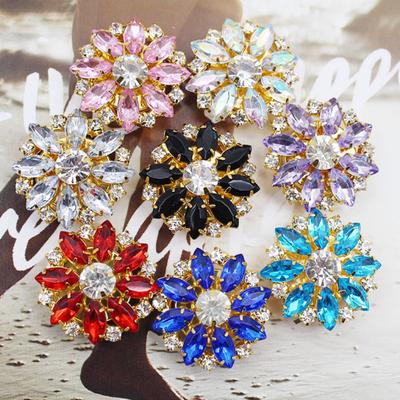 Button Covers Colorful Rhinestone Cufflinks Detachable Shirt Button Clips Jewelry Pliers Press