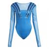 Womens/Ladies Santiago Slim Long-Sleeved Bodysuit