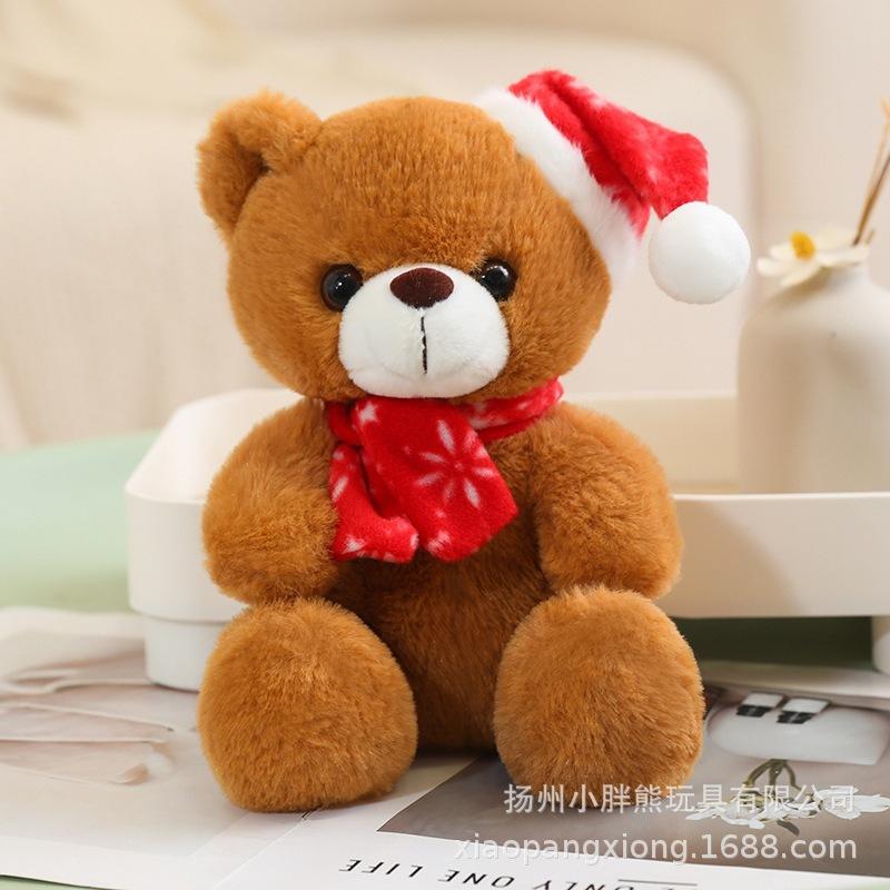 Teddy Bear Doll Couple Scarf Bear Plush Toy Love Bear Doll Christmas Elk Penguin Old Man Series