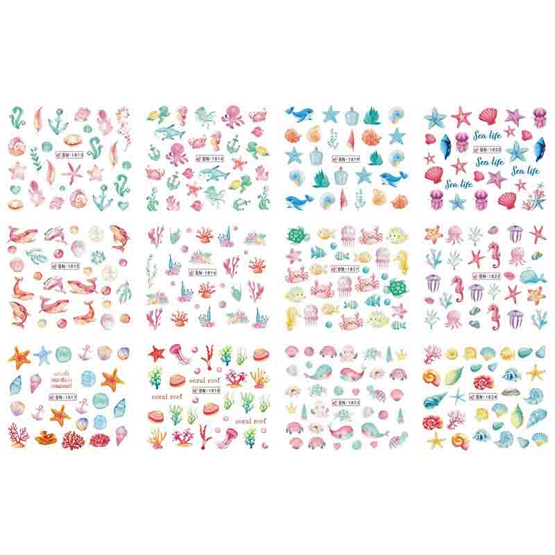 

12 стилей, наклейка для переноса воды, английский абстрактный слайдер, украшение для переноса изображения