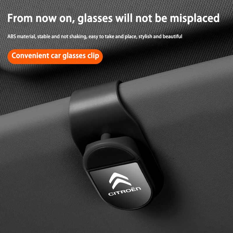 Car Glasses Clip Sun Visor Car Sunglasses Storage Interior Modification Product Suitable For Citroen C4 C3 C2 C1 C5 DS3 headrest aia256