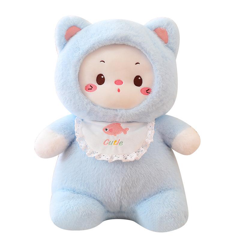 Cute Hug Cat Plush Doll Girl Super Soft Cute Kitten Baby Rag Doll Children Hug Sleeping Pillow