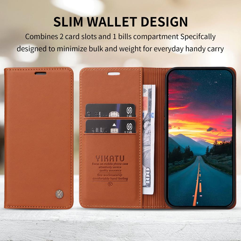 For Oppo A5 4G (Global) /5G (Global)/A5 4G/5G/A3 Pro (Global) 5G Phone Cases YIKATU Magnetic Closure PU Leather Mobile Cover