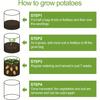 4pcs Potato Grow Bags, Potato Planters With Flap And Handles, Vegetables Garden Planting Bags For Onion, Fruits, Tomato, Carrot (7 Gallon)