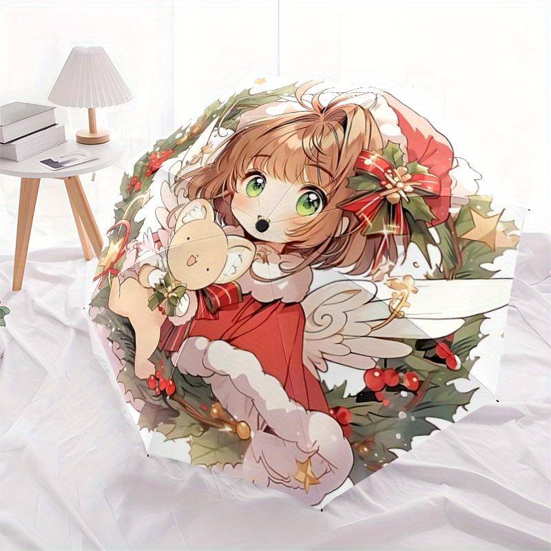 

1pc Christmas Adorable Cardcaptor Sakura Pattern Umbrella, Fashionable, Personalized, High-Value Folding Umbrella, a Must-Have for Summer, 8