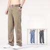 Summer  Jeans Men's Classic Thin Lyocell Fabric  Straight Casual Pants Soft Denim Trousers Coffee Blue Gray