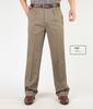 Men’s High Waist Cotton Pleated Loose-Fit Pants for Spring & Autumn