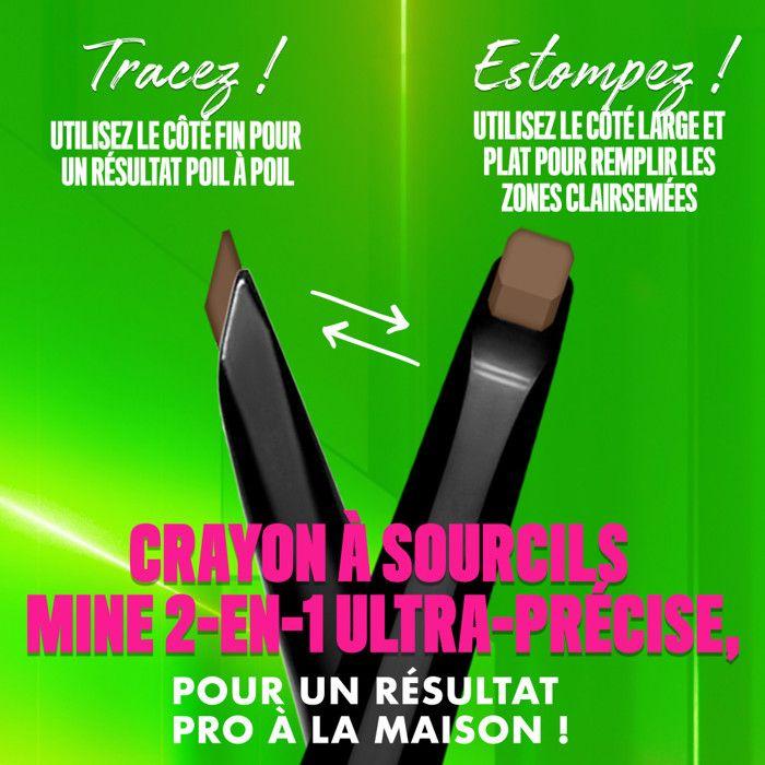 NYX Professional Makeup Blade &amp; Shade, Crayon sourcils double embout, tenue jusqu'à 16h, Ash Blonde