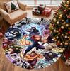 Jujutsu Kaisen Pattern Round Rug, Indoor/Outdoor Mat, for Picnic, Gameroom, Bedroom, Office, Living Room, Home Decor Carpet, Birthday Gift
