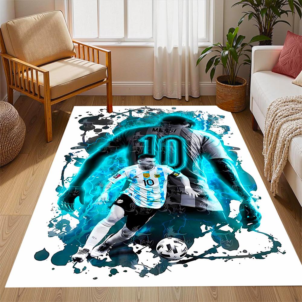 Argentina's Messi Action Carpet Design for Living Rooms Bedrooms Playrooms Kitchen Antislip Carpet Anime Office Decor Wedding Party Gift