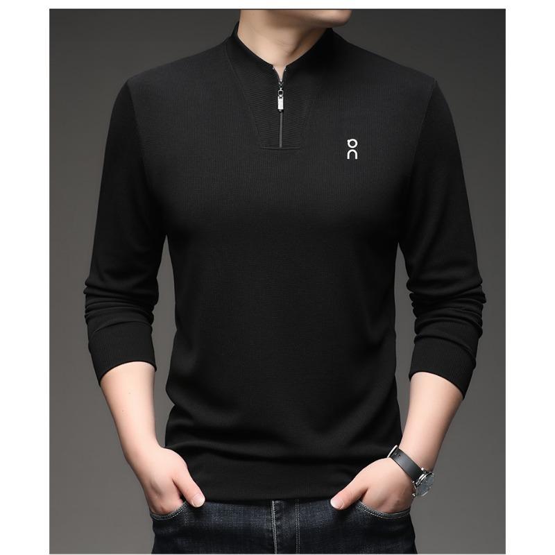 Men's Quarter Zip Waffle Knit Pullover, Stand Collar Long Sleeve Casual Top, Breathable Lightweight Shirt for Daily Wear