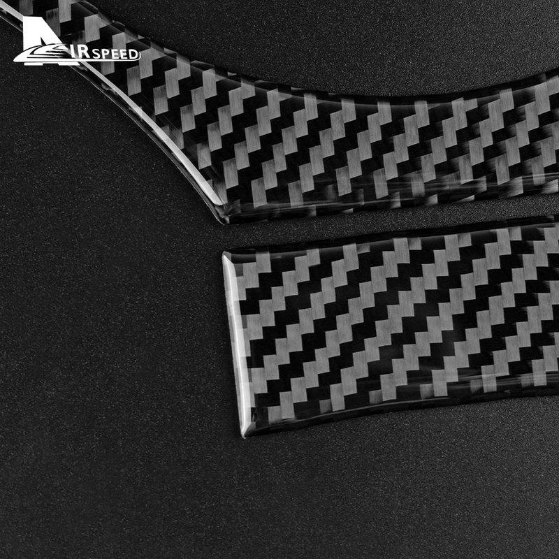 For Lexus IS250 IS300 IS350 2013 2014 2015 2016 2017 2018  Real Soft Carbon Fiber Car Steering Wheel Trim Sticker