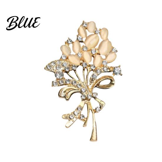 Vintage-inspired Brooch Retro Style Flower Plant Design Suit Lapel Pin
