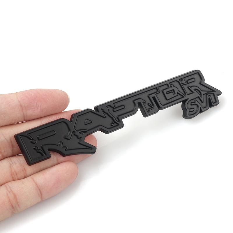 SEDS3 1pc 3D Metal Car Rear Trunk RAPTOR SVT Logo Badge Emblem Sider Fender Sticker Accesorios For Ford Focus 2 3 mondeo f150 fusion