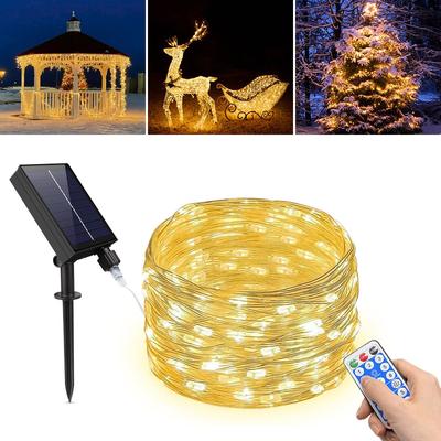 10M 20M 30M 50M 100M Carica rapida Solare LED Fata Luce Stringa Luci di Natale Giardino esterno Matrimonio Decorazione natalizia