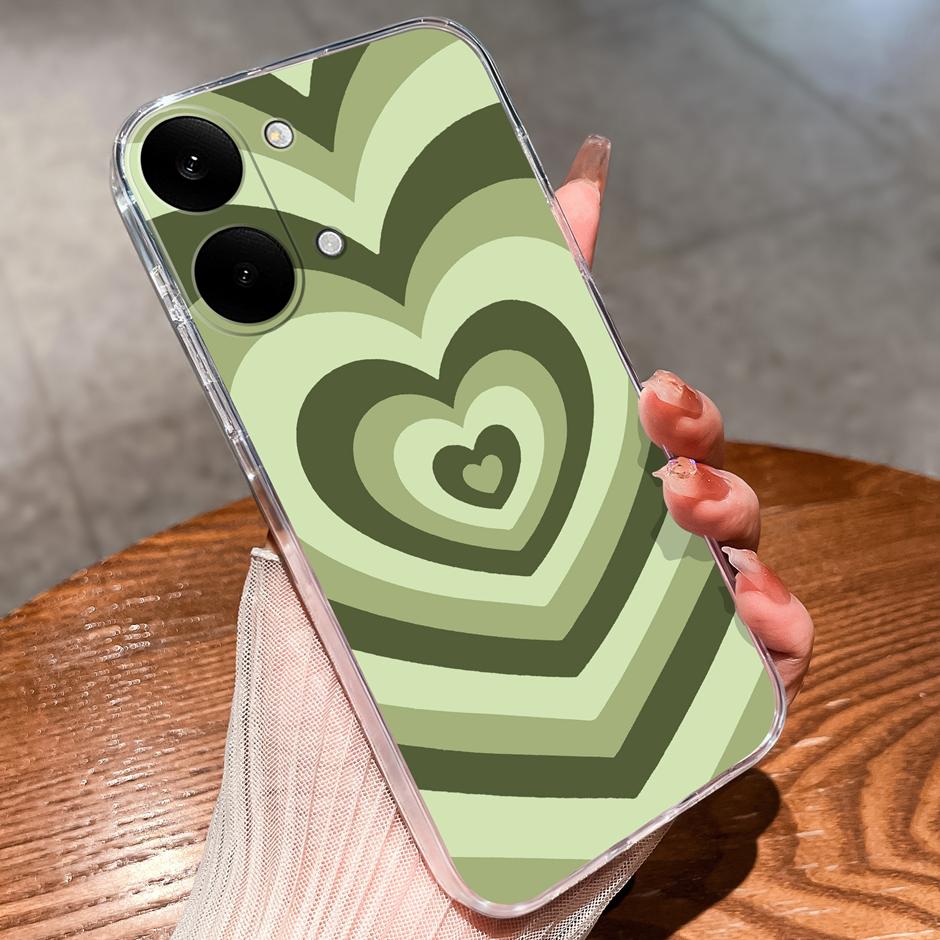 

Case For Redmi Turbo 3 4 5 Max Love Heart Tulip Minimalist High Quality Transparent Phone Cover For Redmi Turbo5Max Capinha Redmi Turbo 5 Max