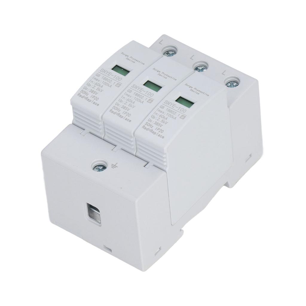 Surge Protective Device 100KA Voltage Protection Arrester Protector for Distribution Box 3P 385V