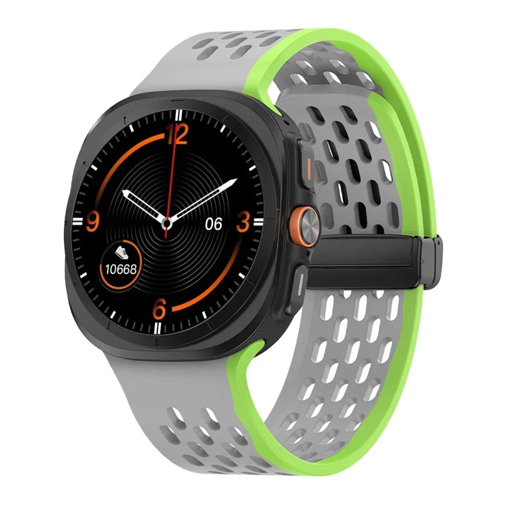 Magnetic Silicone Strap for Samsung Galaxy Watch Ultra 47mm No Gaps Sport Band Correa Bracelet For Galaxy Ultra 47 Mm Watchband