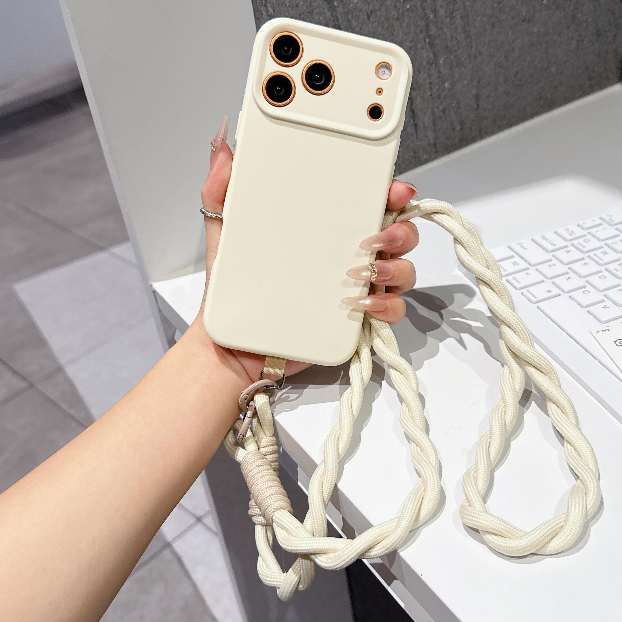 

Fashionable Lanyard Phone Case Suitable For iPhone 17 Pro Max Long Lanyard 16 14 15 Plus Anti-Slip 12 13 11 Pro Max Case,Charm iPhone 13 Pro