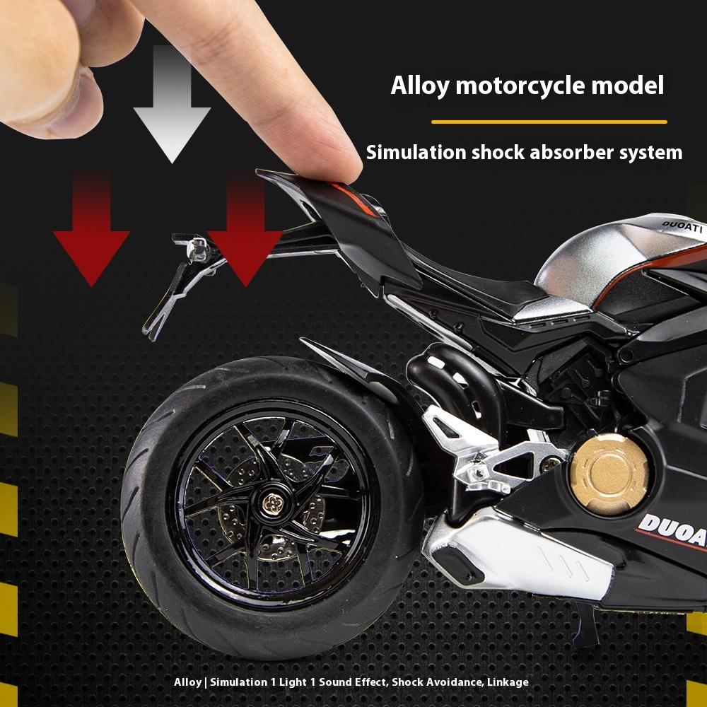 1/12 Scale V4S Genuine Alloy Motorcycle Model Static Die Casting Toy Collection Model Gift,Suitable for Making Collectible Ornaments