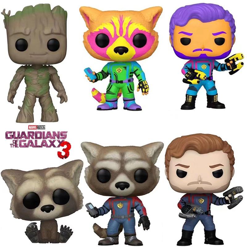 Pvc Material Guardians Of The Galaxy 3 Figures Rocket And Groot Pops