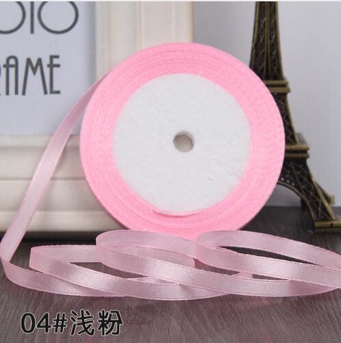 22 Meters (25 Yards) Silk Satin Ribbon 1/4" (6mm) Party Home Wedding Decoration Gift Wrapping Christmas New Year DIY Material