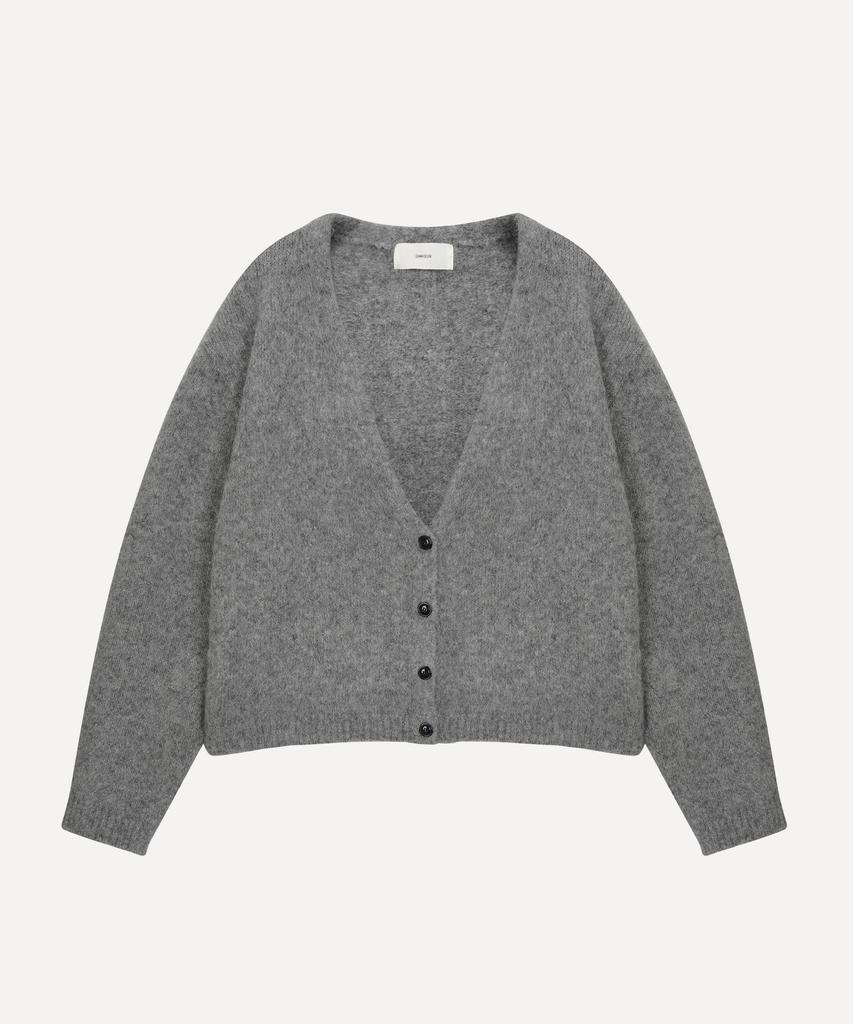 Daenkeudieo Hairy Alpaca Boxy Cardigan - Gray