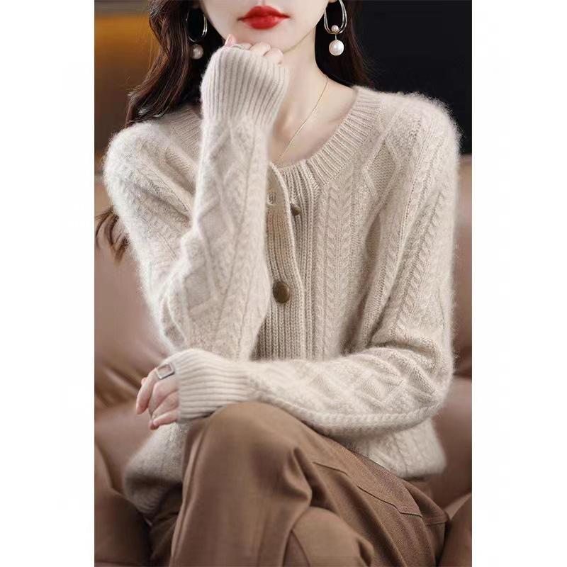 Jacket Women's Autumn and Winter New Loose and Versatile Knitted Cardigan Top
